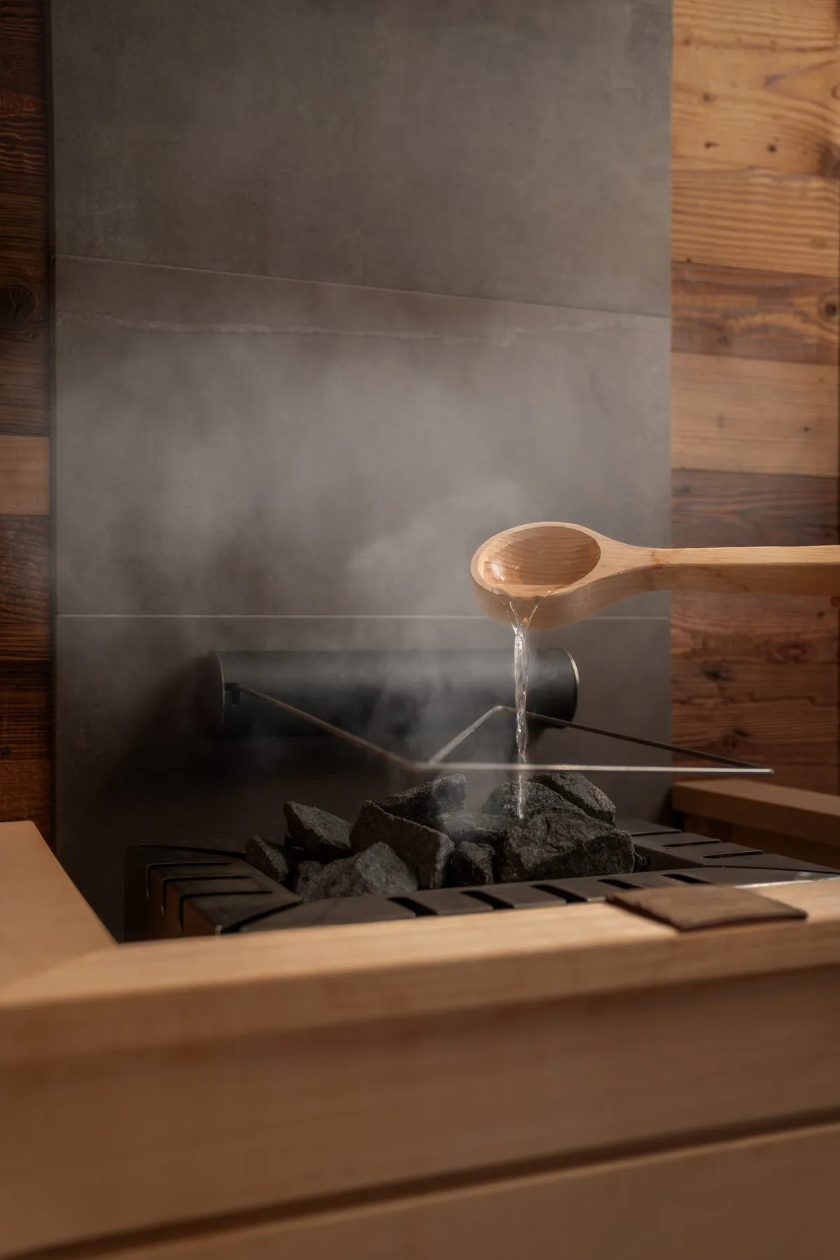 Aufguss in der finnischen Sauna